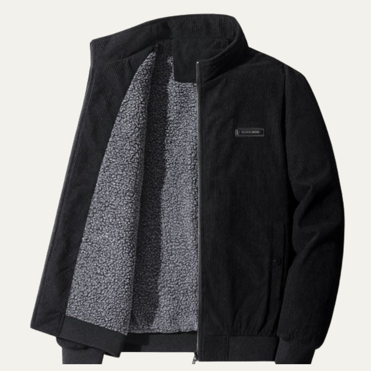Mens Modern Corduroy Jacket Fleece Lined