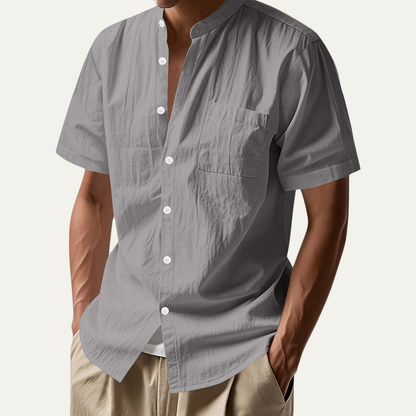 Men's Linen Button Up Shirt Lightweight