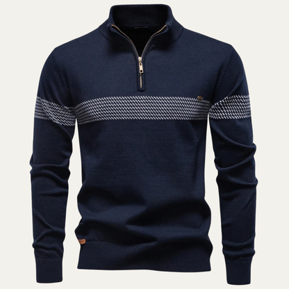Men's Half Zip Wool Sweater