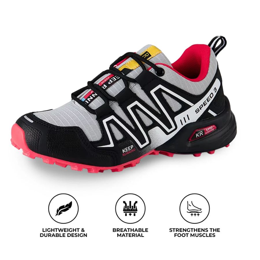 Orthopedic Hiking Shoes for Women and Men Waterproof Lace-Up Walking Sneakers