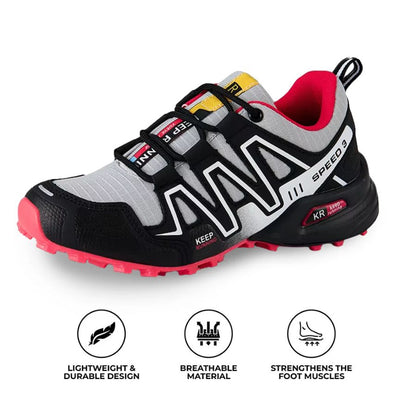 Orthopedic Hiking Shoes for Women and Men Waterproof Lace-Up Walking Sneakers