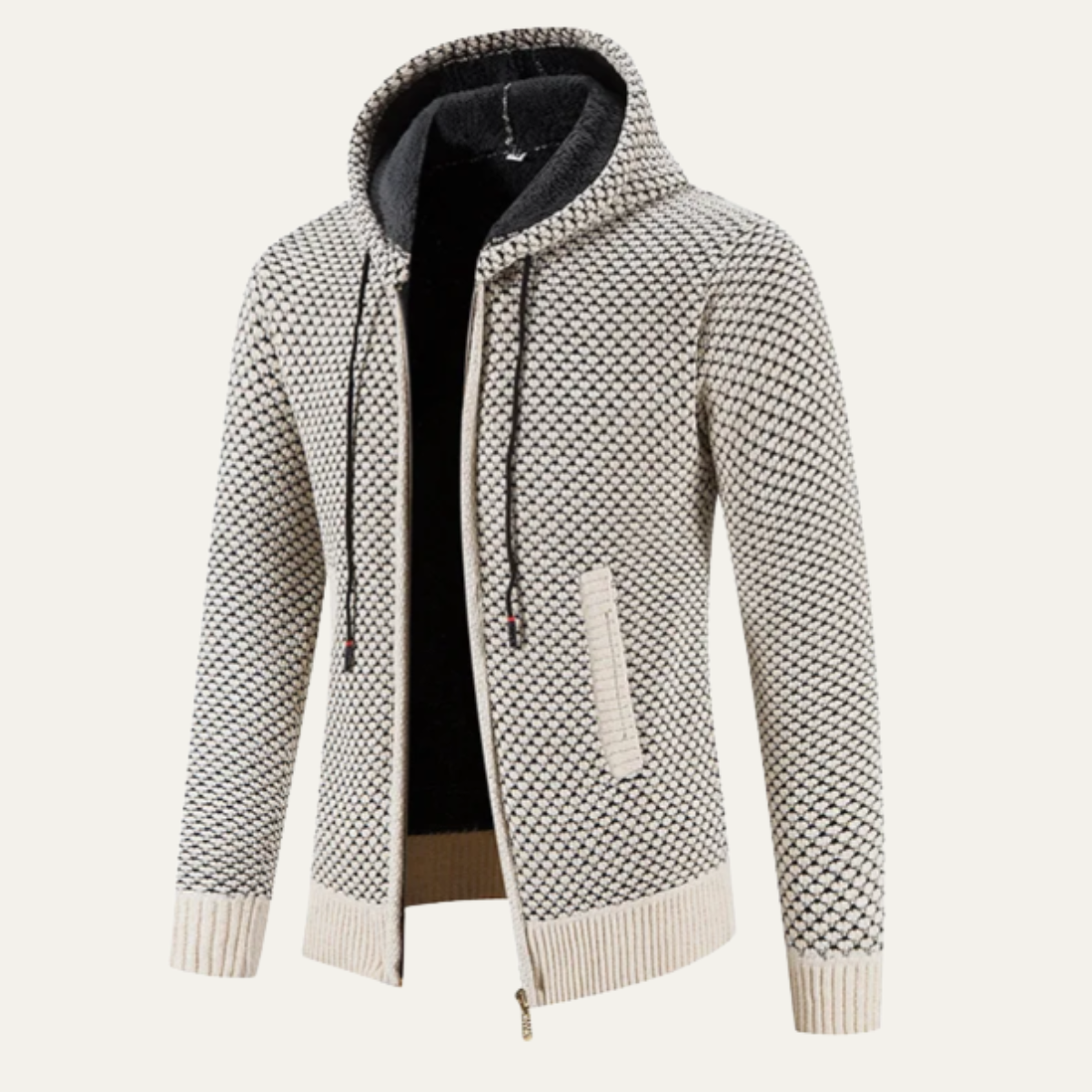 Men's Fleece Lined Hoodie Jacket Zip Up Winter