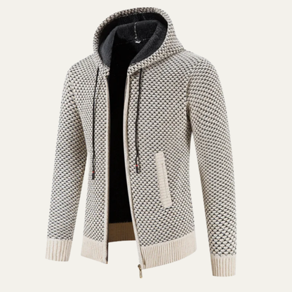 Men's Fleece Lined Hoodie Jacket Zip Up Winter