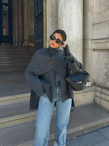 Women's Casual Cape Coat