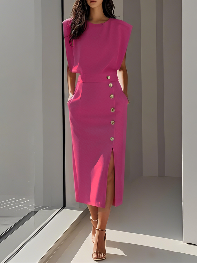 Women's Structured Midi Dress