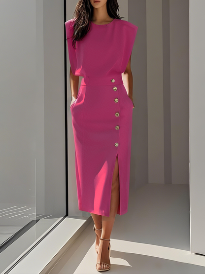 Women's Structured Midi Dress