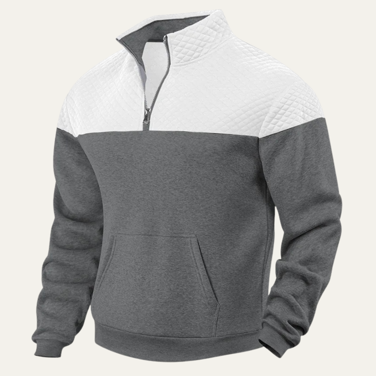 Montfield Men's Quilted Half Zip Sweater Color Block
