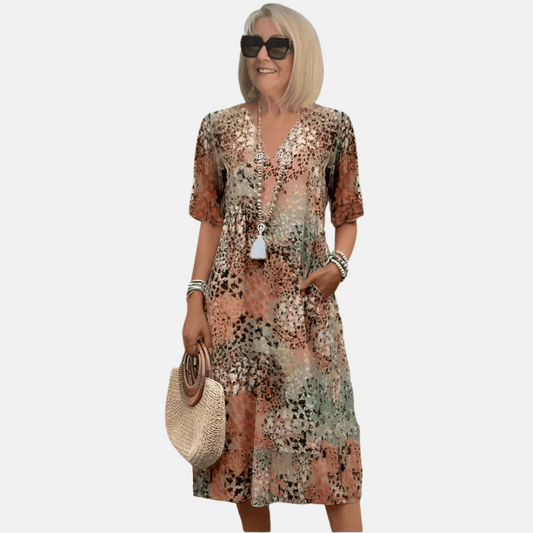 Women's Loose Fit Summer Casual Dress - Fashinoza