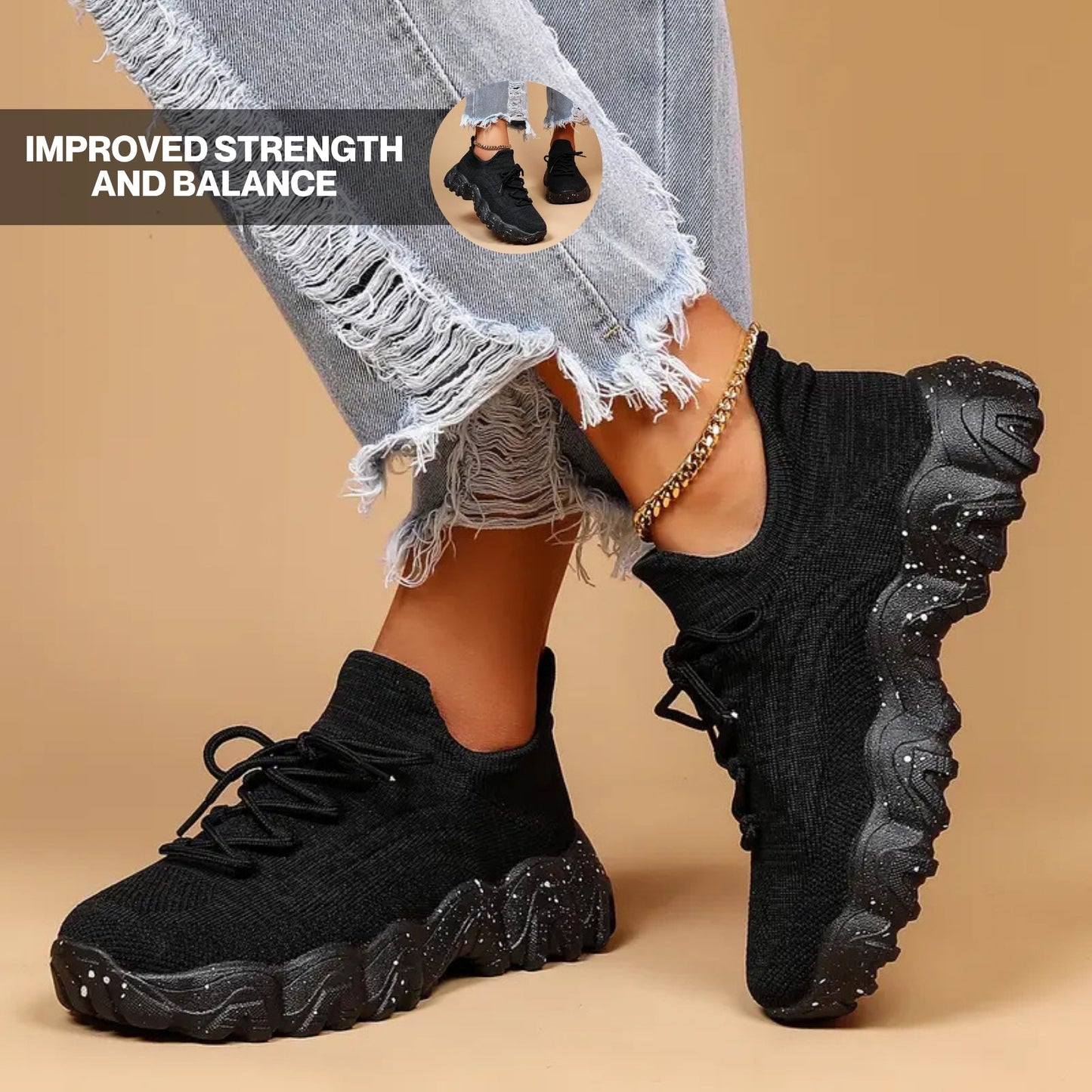 Women's Mesh Walking Shoes Breathable Lace Up Sneakers Lightweight Comfort Trainers