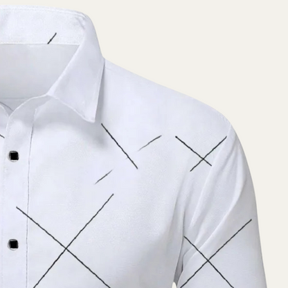 Men's Formal White Button Down Office Shirt
