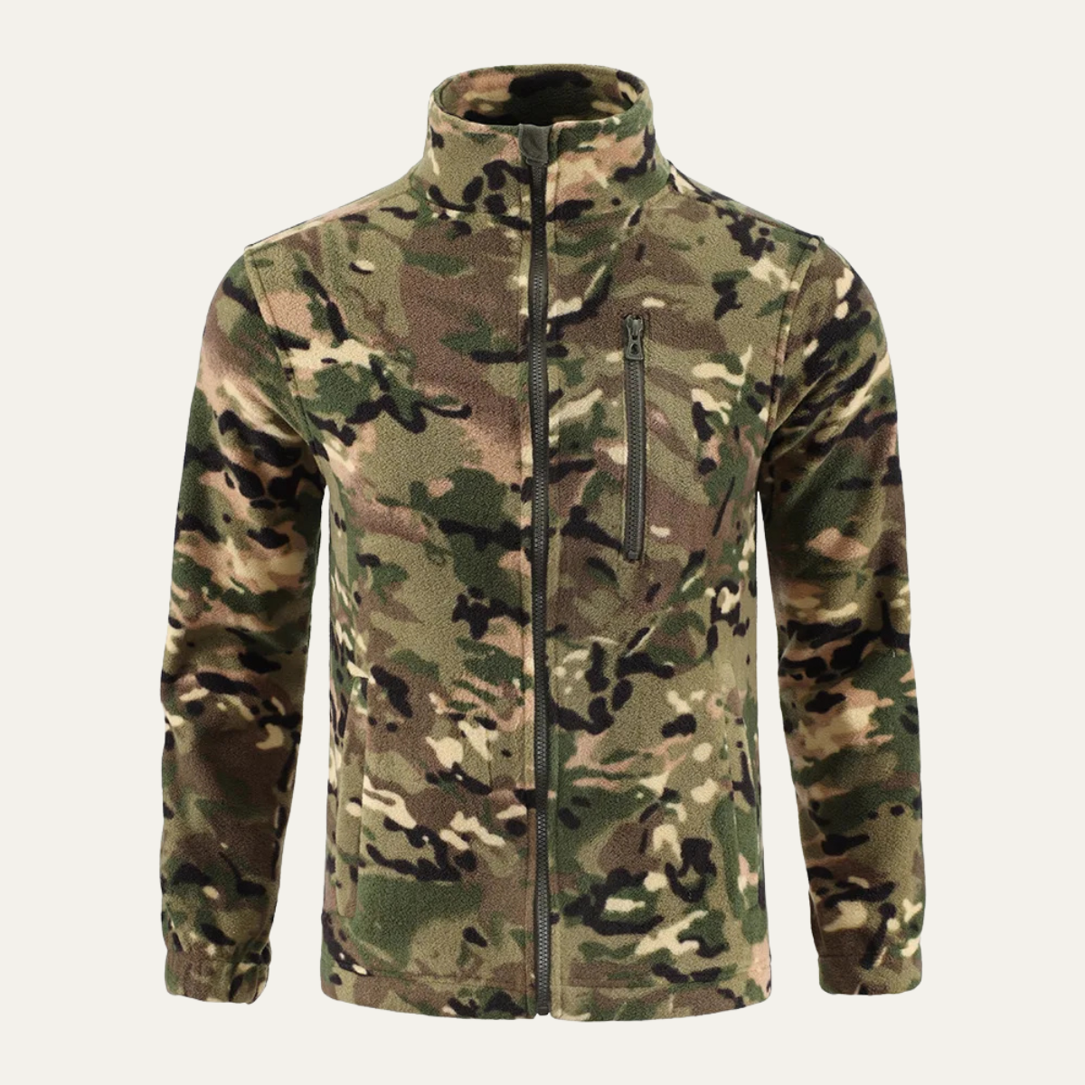 Men's Camouflage Fleece Jacket Warm Zip Up - Fashinoza