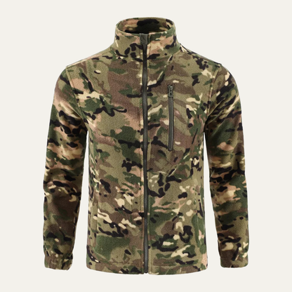 Men's Camouflage Fleece Jacket Warm Zip Up - Fashinoza