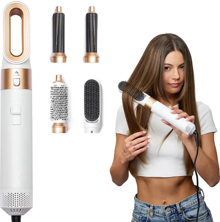 4-In-1 Hair Styler Curling Straightening Brush
