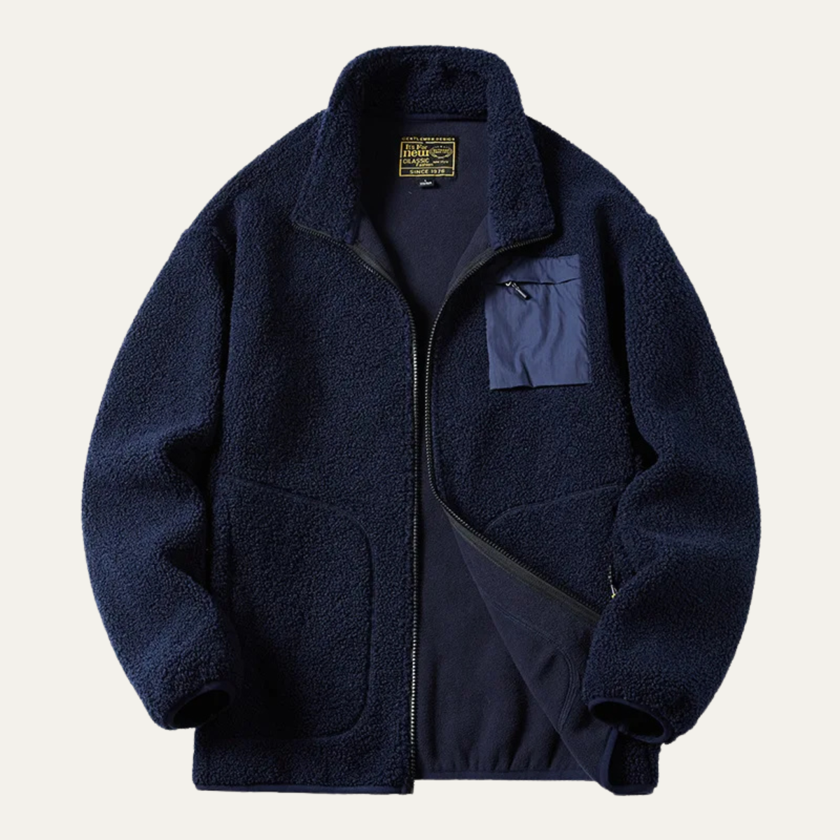 Men's Thick Fleece Zip Up Sweater Winter Warm