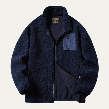 Men's Thick Fleece Zip Up Sweater Winter Warm