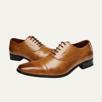 Men's Leather Dress Shoes Polished Black