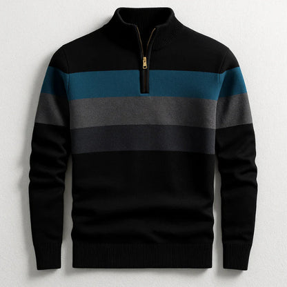 Half-Zip Striped Pullover