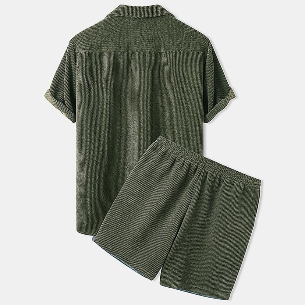 Men's Corduroy Shorts Set - Fashinoza
