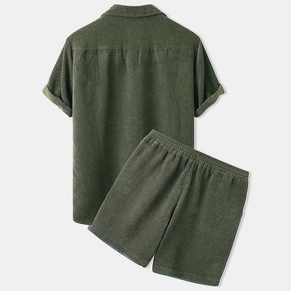 Men's Corduroy Shorts Set - Fashinoza