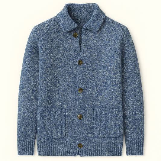 Pemberton Men's Knitted Cardigan Smart Casual Button Up Winter - Fashinoza