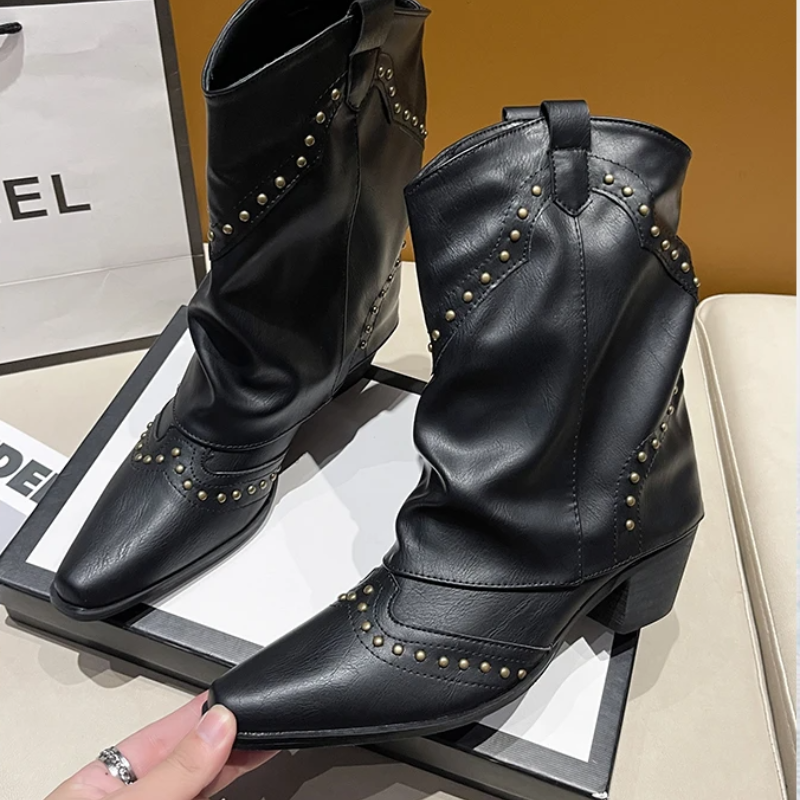 Women's Studded Western Boots