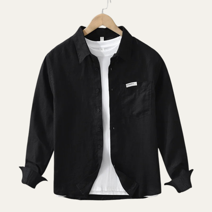 Men's Linen Casual Shirt Green