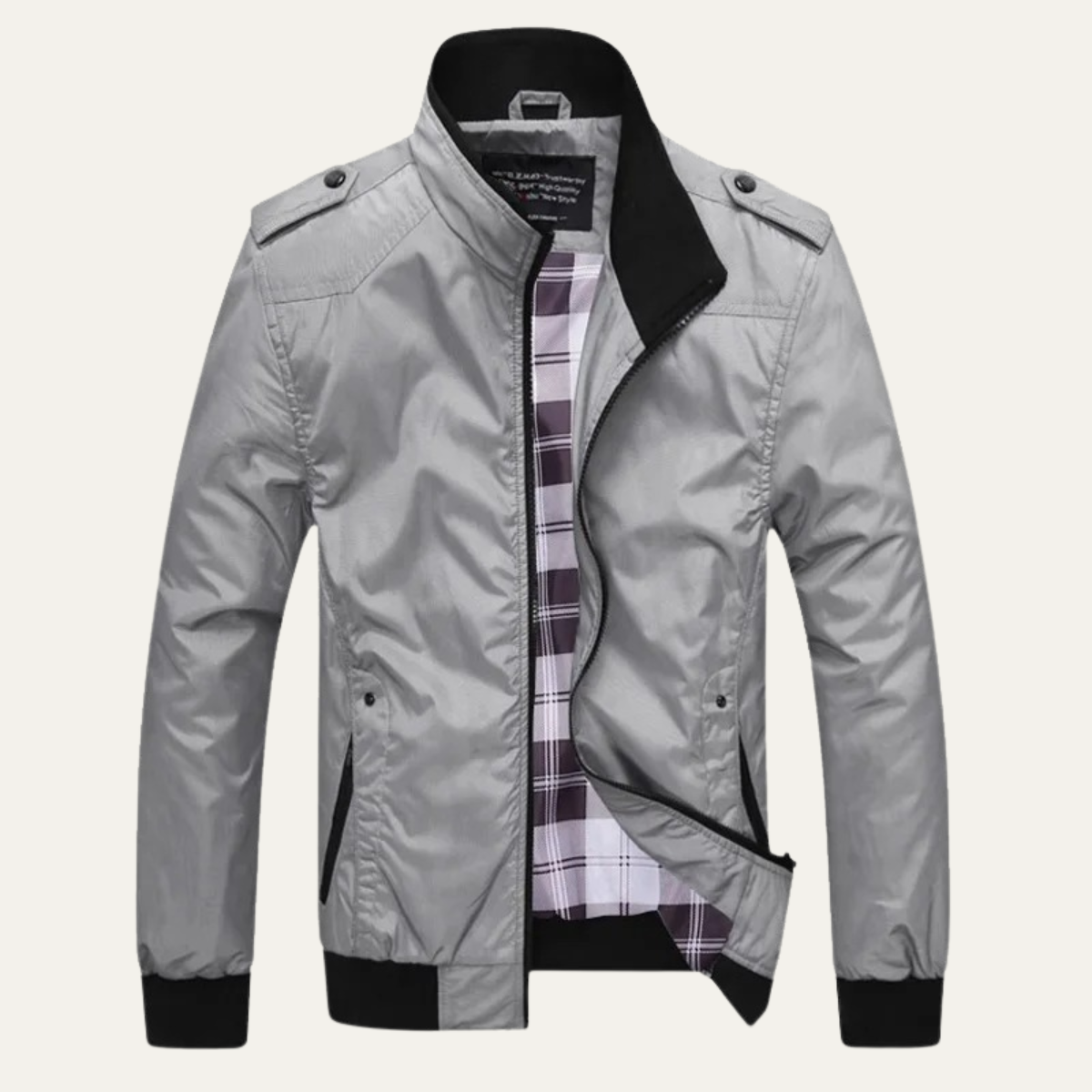 Men's Lightweight Bomber Jacket Stand Collar