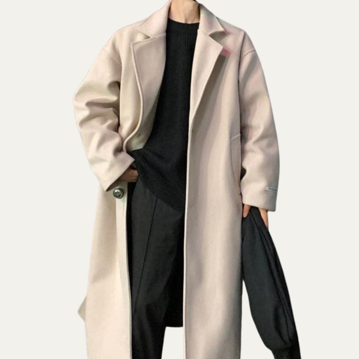 Men's Wool Wrap Coat Camel Color With Belt