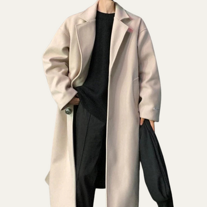 Men's Wool Wrap Coat Camel Color With Belt