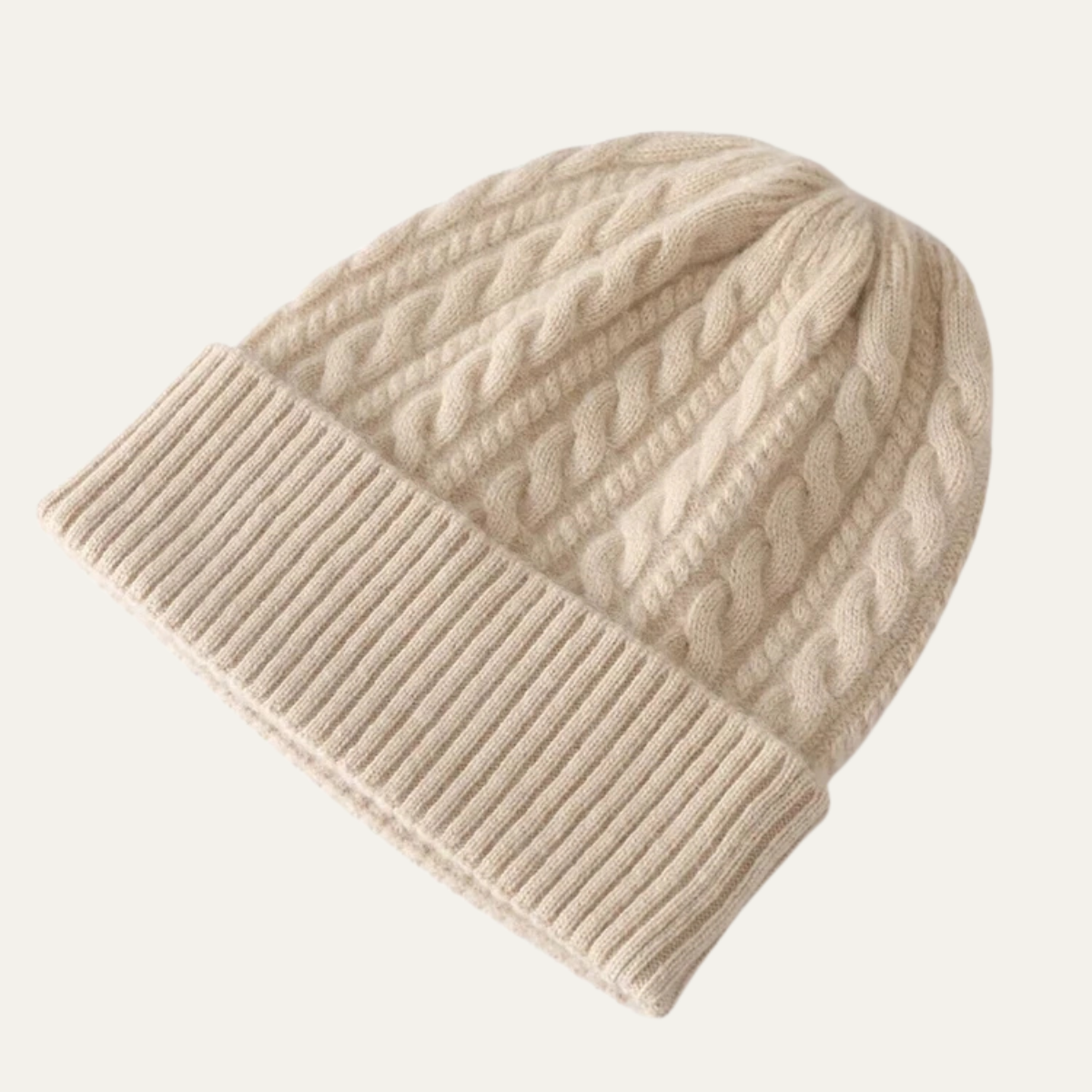 Men's Cashmere Beanie Classic Ribbed Knit