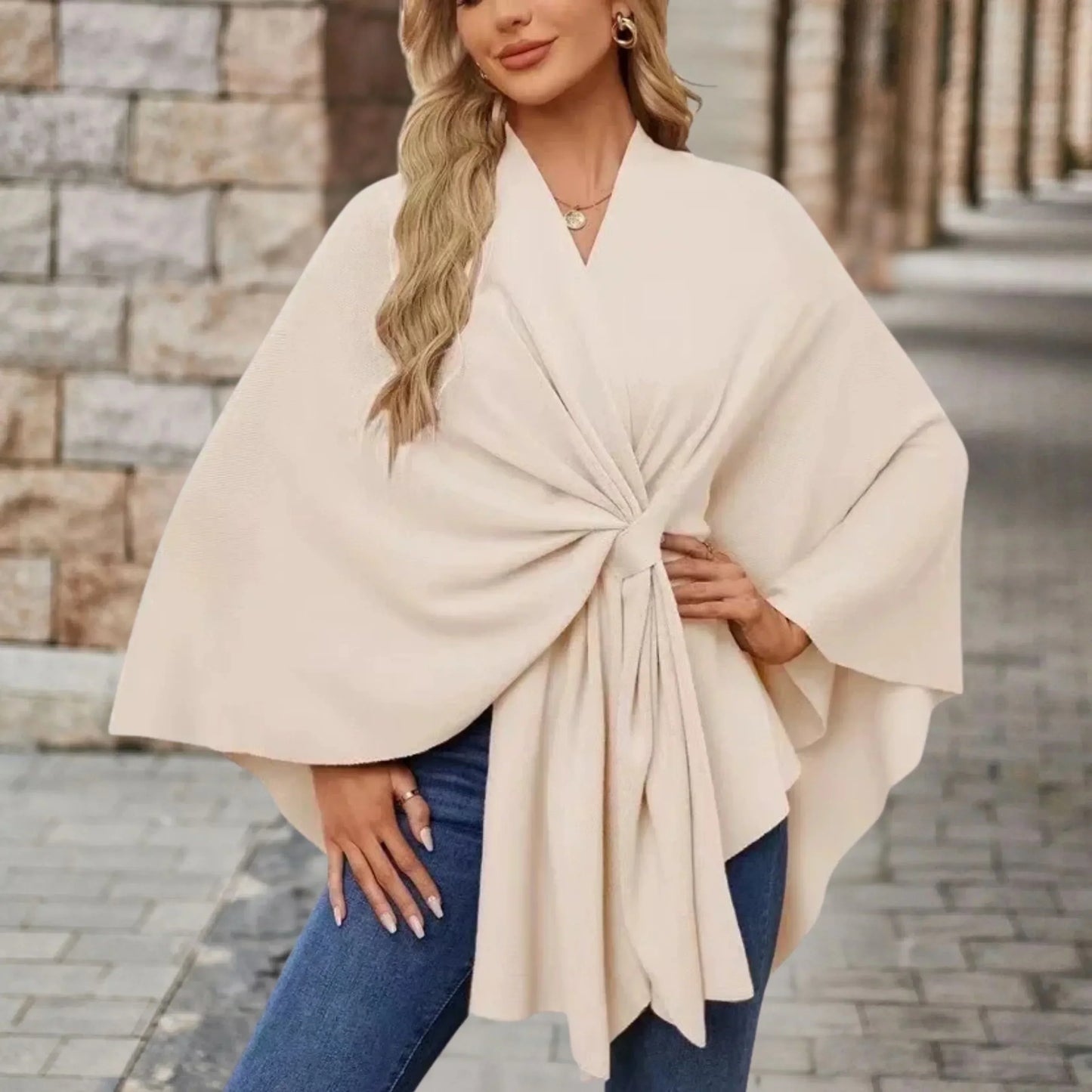 Women's Asymmetrical Poncho