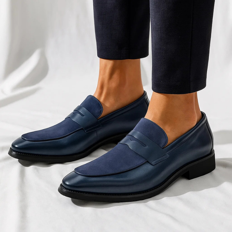 Nirvana Men's Leather Penny Loafers