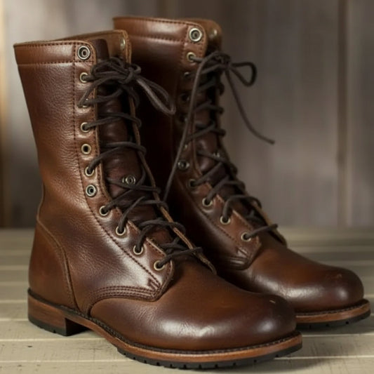 Women's Lace Up Boots - Fashinoza