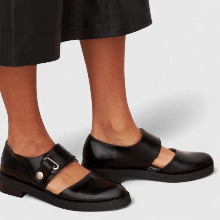 Women's Mary Jane Shoes Chunky Sole Buckle Strap