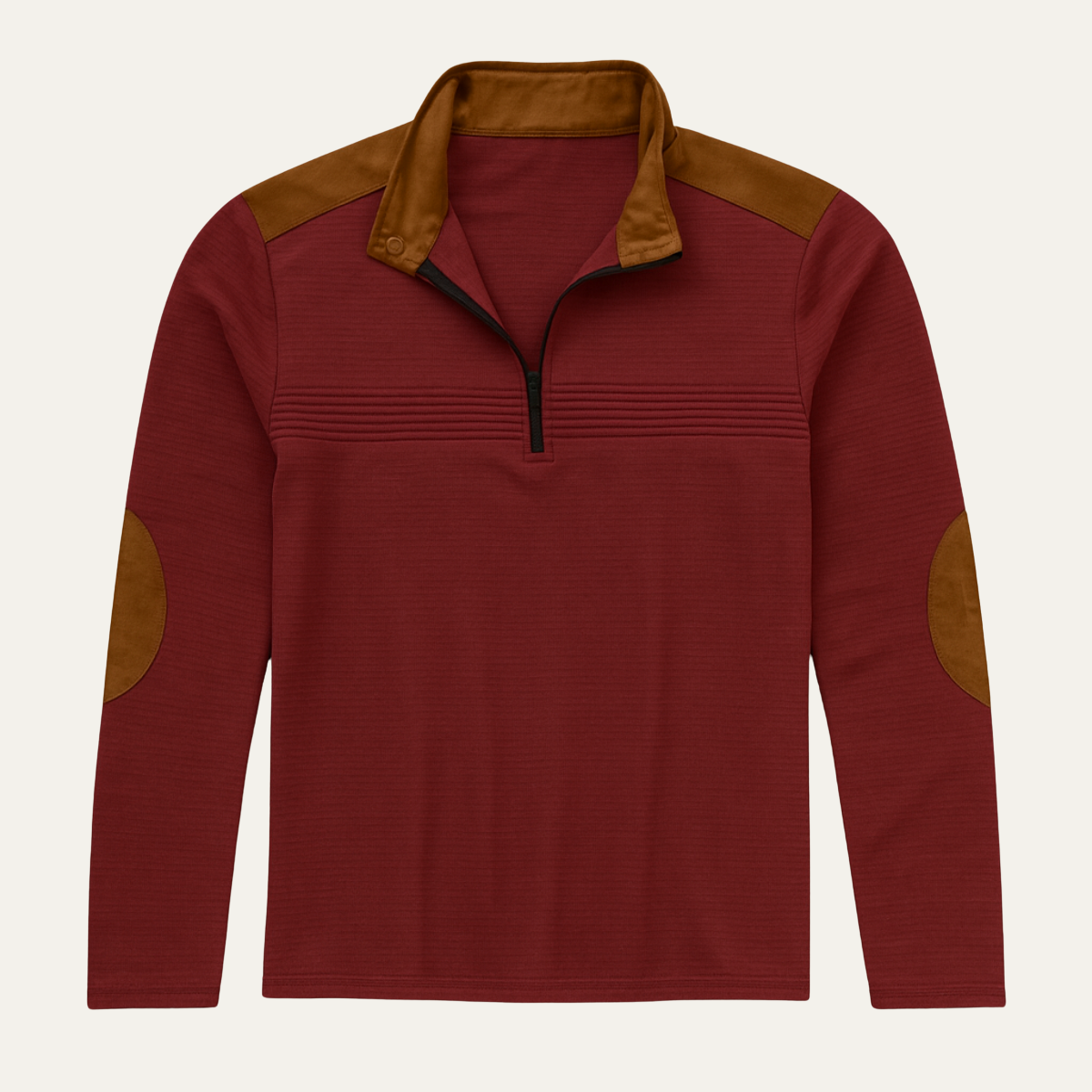 Men's Vintage Half Zip Sweater Contrast Collar - Fashinoza