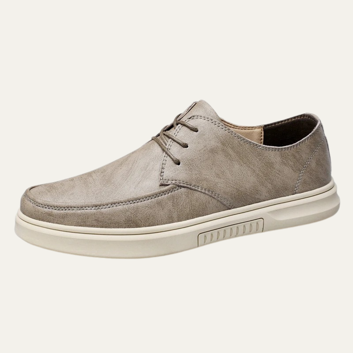 Men's Leather Look Sneakers Comfortable Lace Up