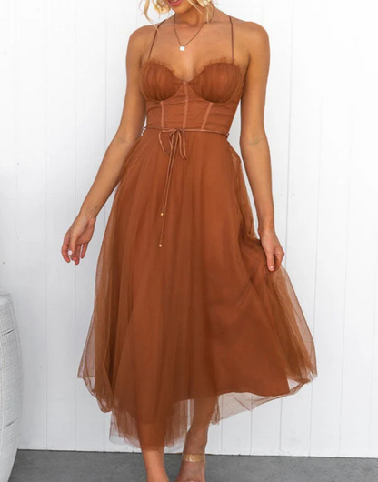 Women's Sleeveless Maxi Dress V-Neck Lightweight - Fashinoza