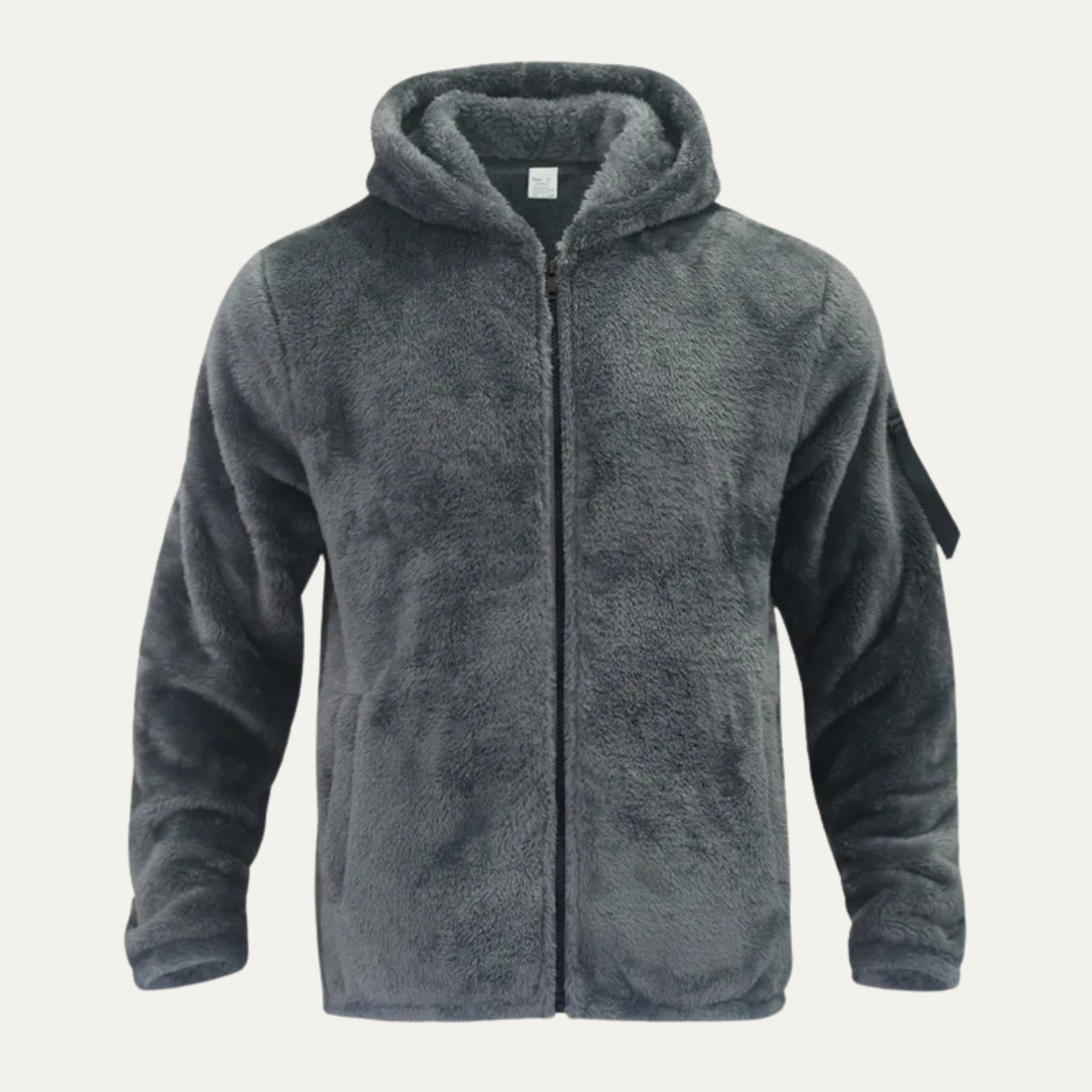 Men's Soft Velvet Fleece Hoodie Jacket
