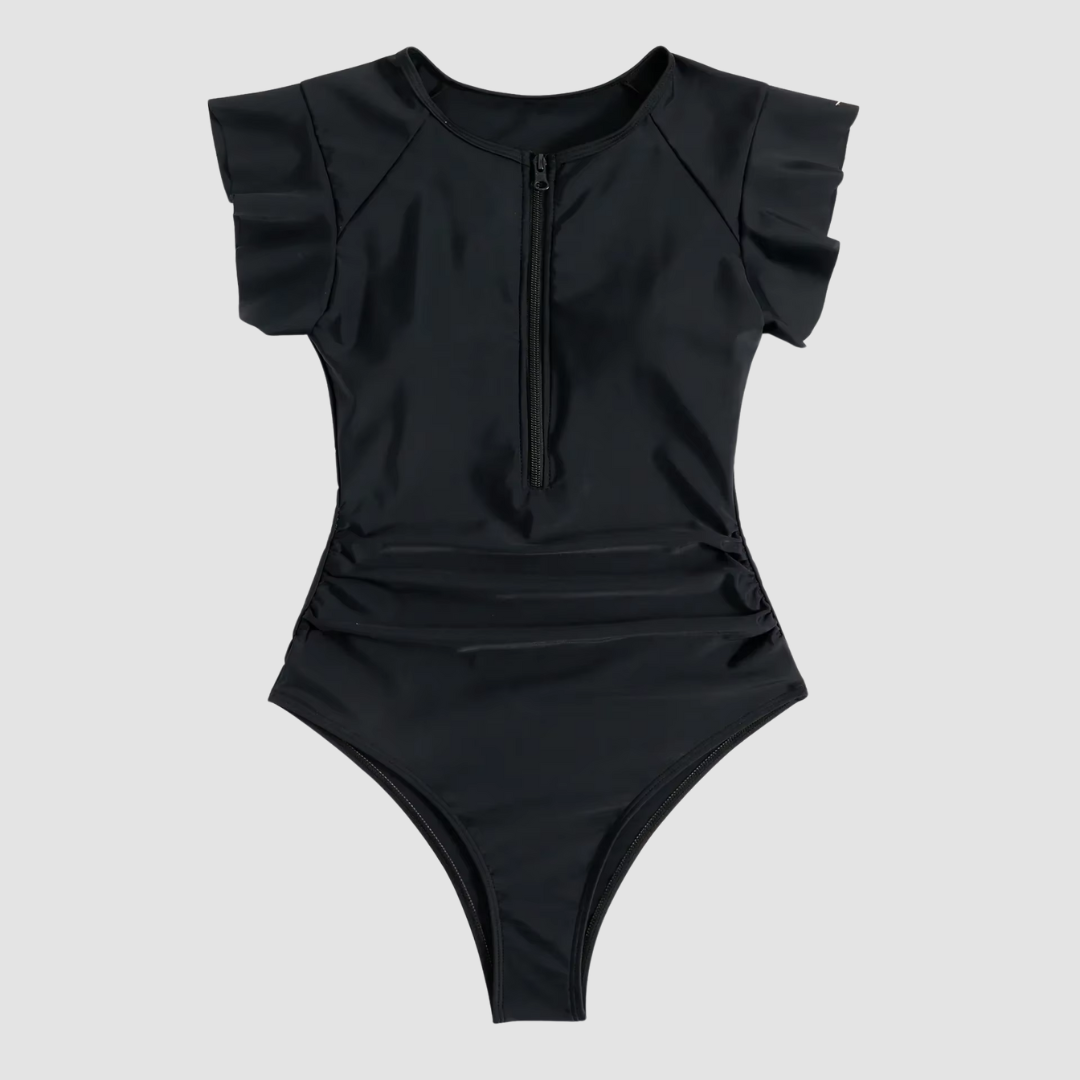 Women's Zipper One Piece Swimsuit - Fashinoza