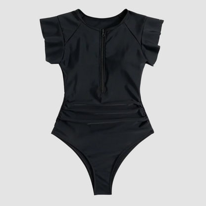 Women's Zipper One Piece Swimsuit - Fashinoza