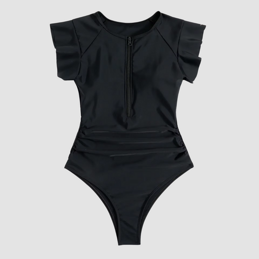 Women's Zipper One Piece Swimsuit - Fashinoza