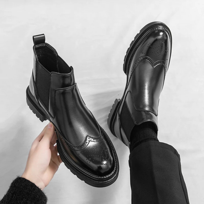 Men's Chelsea Boots Leather Anti-Slip Brown
