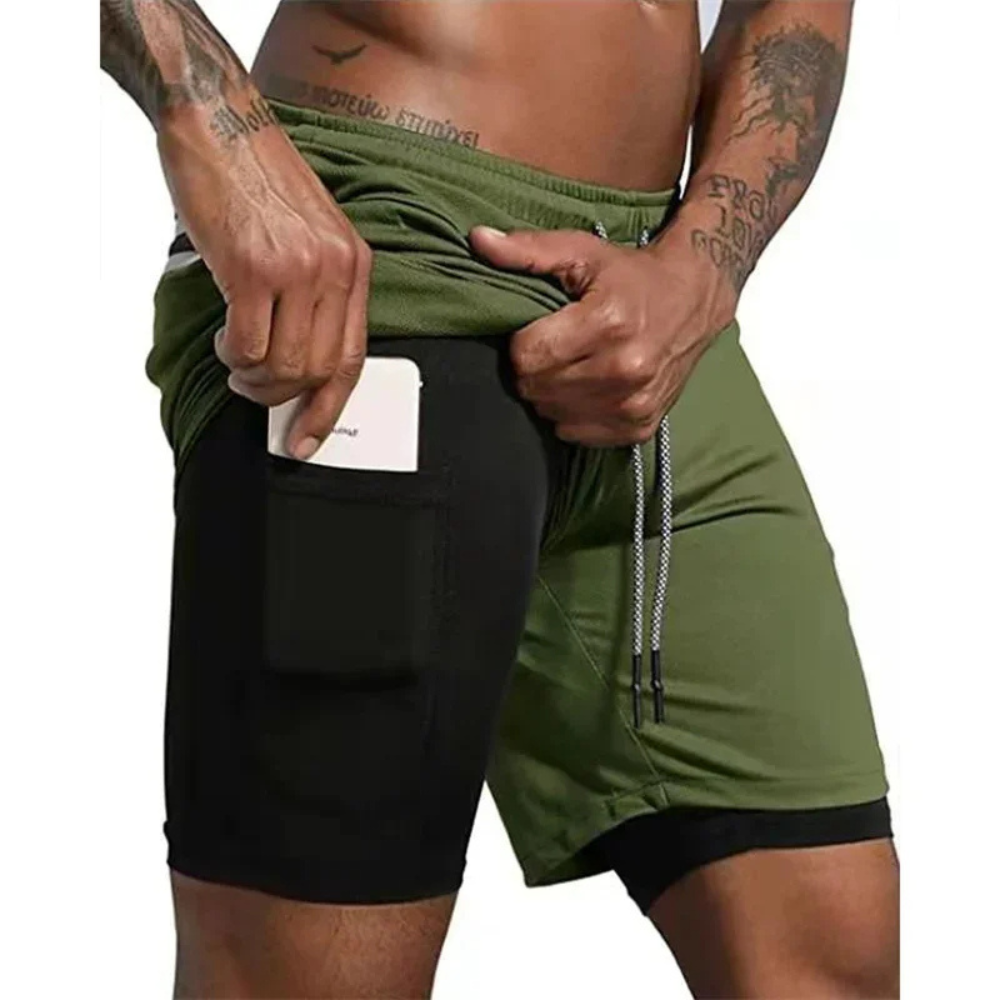 Men's Sport Shorts 2-In-1 Athletic Comfortable