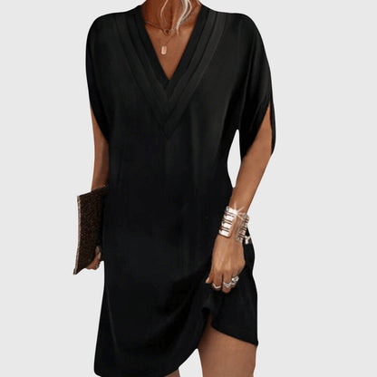Kimberly | Womens V Neck Loose Mini Dress