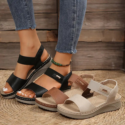 LIORA | CUSHIONED ORTHOPEDIC WEDGE SANDALS