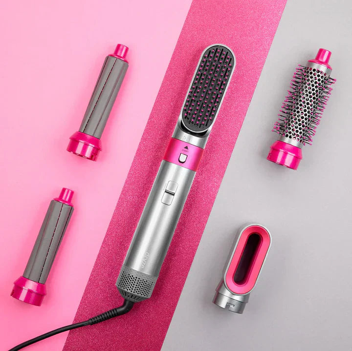 4-In-1 Hair Styler Curler Straightener Brush
