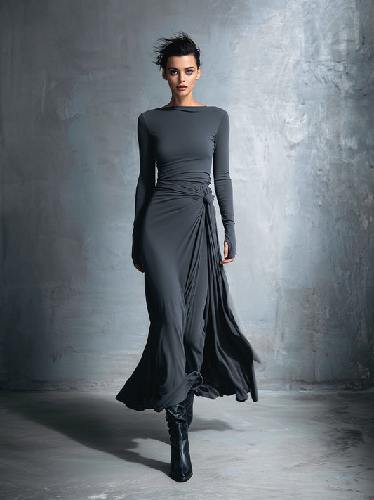 Women's Maxi Wrap Dress - Fashinoza