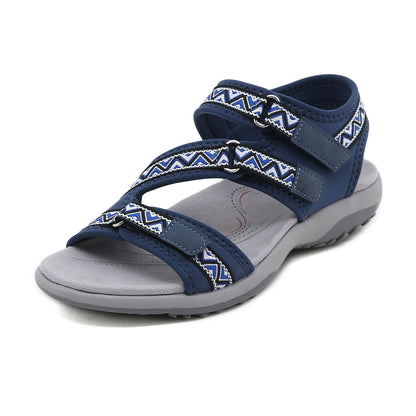 Orthopedic Sports Sandals for Women with Arch Support and Adjustable Velcro Straps