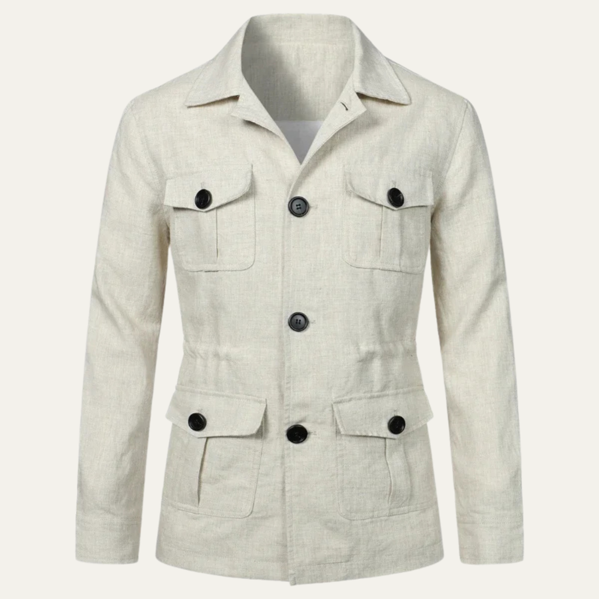 Men's Double Breasted Cotton Jacket Lightweight - Fashinoza