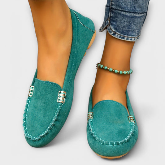 Women's Stitched Slip-On Loafers - Fashinoza